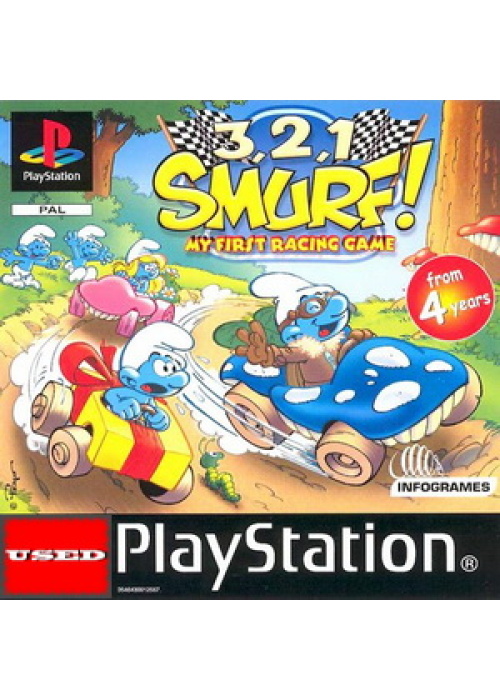 3-2-1 Smurf - My Racing Game PS1 (Used)