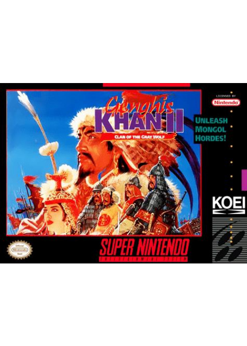 Genghis Khan II - Clan of the Gray Wolf SNES (Used)