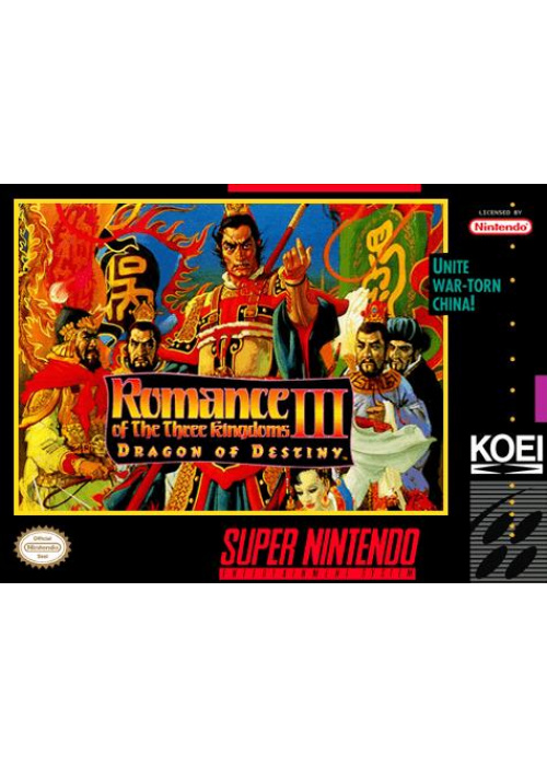 Romance of the Three Kingdoms III - Dragon of Destiny SNES (Used)