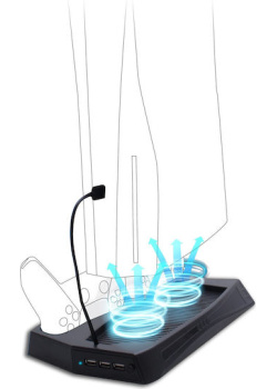 Charging stand with cooling fan for PS5 PS5 NEW