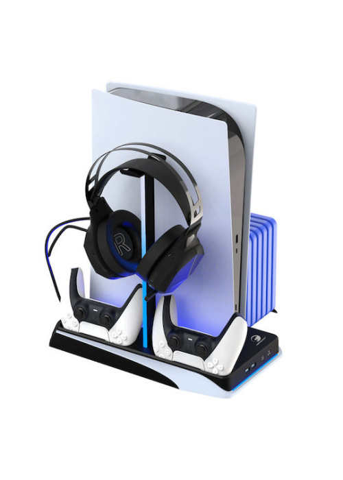 DLX+ LED Multi Function Charger Tower PS5 standard  Digital  - White PS5 NEW