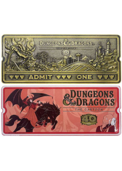 Dungeons  and  Dragons The Cartoon 40th Anniversary Rollercoaster Ticket NEW