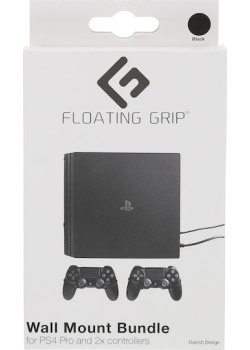 Floating Grip Playstation 4 Pro and Controller Wall Mount - Bundle (Black) PS4 NEW