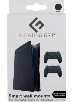 Floating Grip Playstation 5 Wall Mounts by Floating Grip - Black Bundle PS5 NEW