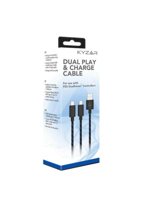 Kyzar Play and charge cable for PS5 PS5 NEW