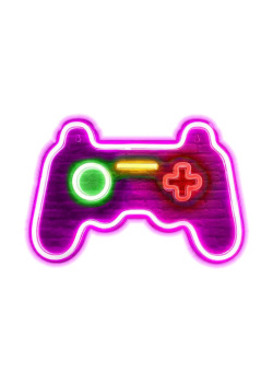 MECHARITE - Controller LED Neon Skilt - Pink Videogames Pink NEW