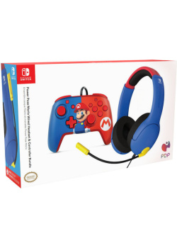 Mario bundle - Airlite Headset  and  Mario Power Pose Controller Nintendo Switc NEW