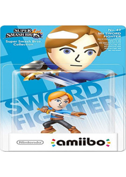 Nintendo Amiibo Figurine Mii Sword Fighter Wii U NEW