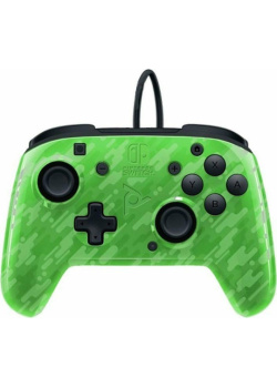 PDP Face-off Deluxe Switch Controller + Audio Camo Green Nintendo Switch NEW