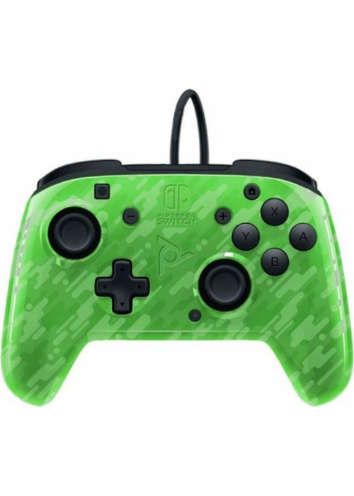PDP Face-off Deluxe Switch Controller + Audio Camo Green Nintendo Switch NEW