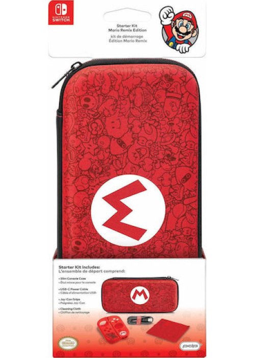 PDP Starter Kit Mario 'M' Edition Nintendo Switch NEW