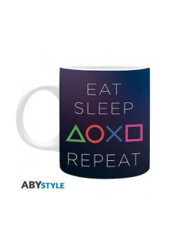 PLAYSTATION - Mug - 320 ml - Eat Sleep Repeat Videogames 320.0 NEW