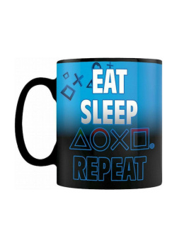 PLAYSTATION - Mug Heat Change - 320 ml - Eat Sleep Repeat Videogames 320.0 NEW