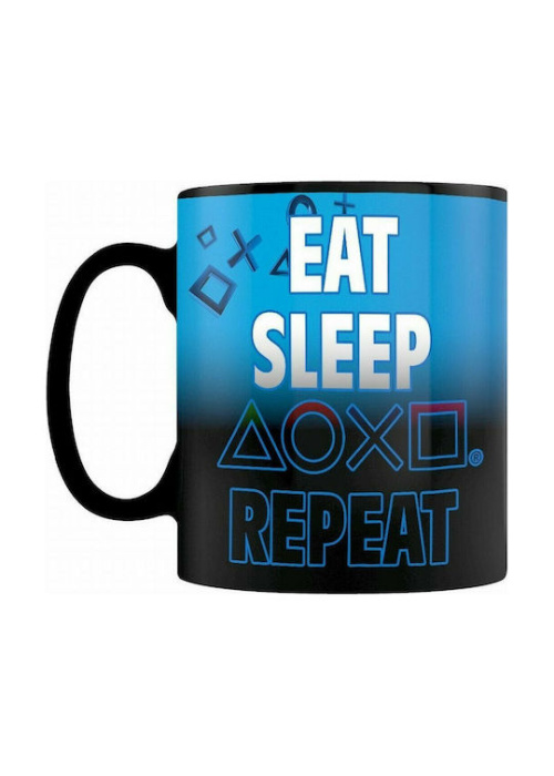 PLAYSTATION - Mug Heat Change - 320 ml - Eat Sleep Repeat Videogames 320.0 NEW