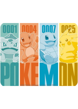 POKEMON - Flexible Mousepad - Starters Kanto Videogames NEW