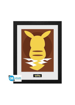 POKEMON - Framed print Pikachu Silhouette 25 (30x40) Videogames NEW