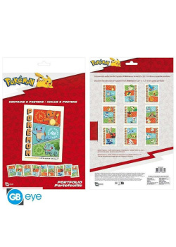 POKEMON - Portfolio 9 posters Starters Videogames NEW