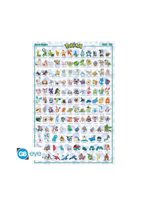 POKEMON - Poster Maxi 91.5x61 - Sinnoh Pokemon Videogames NEW