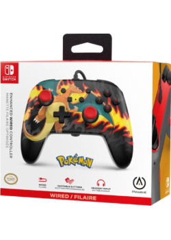 PowerA Enhanced Wired Controller - Charizard Firestorm (Nintendo Switch) NEW