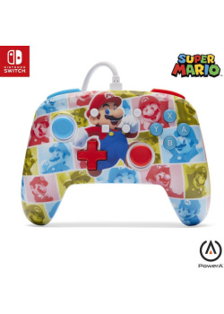 PowerA Enhanced Wired Controller - Mario Hero Reel (Nintendo Switch) NEW
