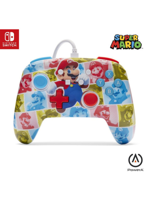 PowerA Enhanced Wired Controller - Mario Hero Reel (Nintendo Switch) NEW