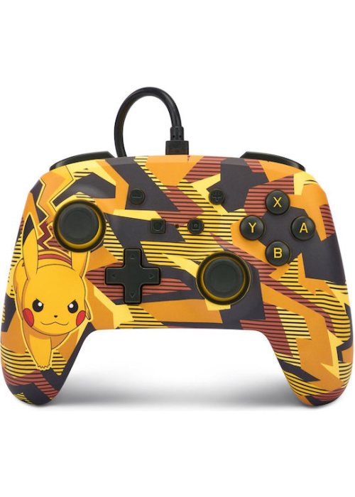 PowerA Enhanced Wired Controller - Nintendo Switch - Camo Storm Pikachu NEW