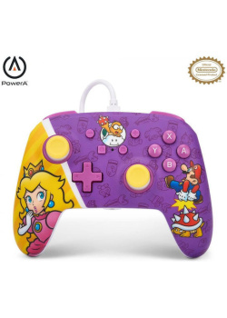 PowerA Enhanced Wired Controller - Nintendo Switch - Princess Peach Battle NEW