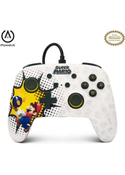 PowerA Enhanced Wired Controller for Nintendo Switch - Bob-omb Blast NEW