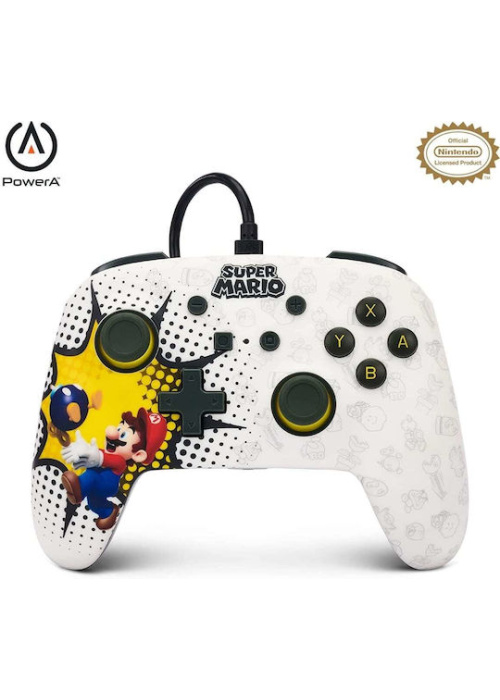 PowerA Enhanced Wired Controller for Nintendo Switch - Bob-omb Blast NEW