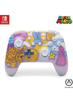 PowerA Enhanced Wireless Controller - Mushroom Kingdom Pop Art (Nintendo Switch) NEW