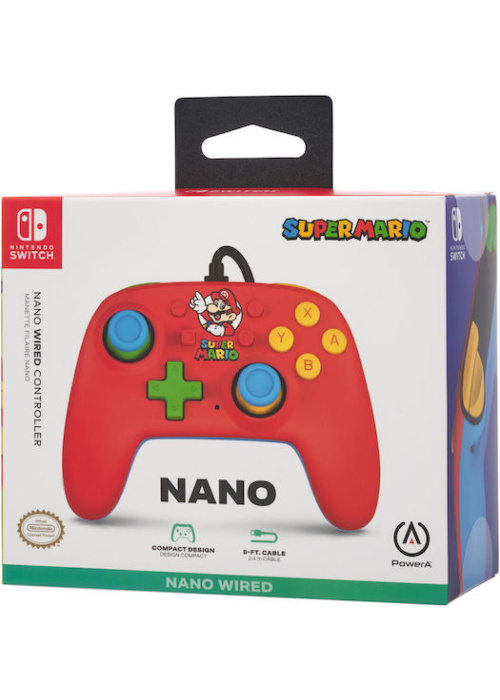 PowerA Nano Wired Switch Controller - Mario Medley Nintendo Switch NEW