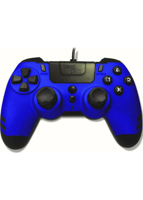 STEELPLAY - MetalTech Wired Controller - BLUE PS4 NEW