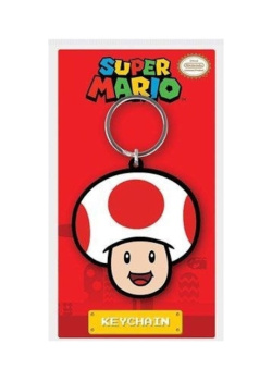 SUPER MARIO (TOAD) PVC KEYCHAIN Videogames NEW