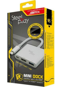 Steelplay - Mini Dock - USB-CHDMI Adapter (SwitchMac) Nintendo Switch NEW