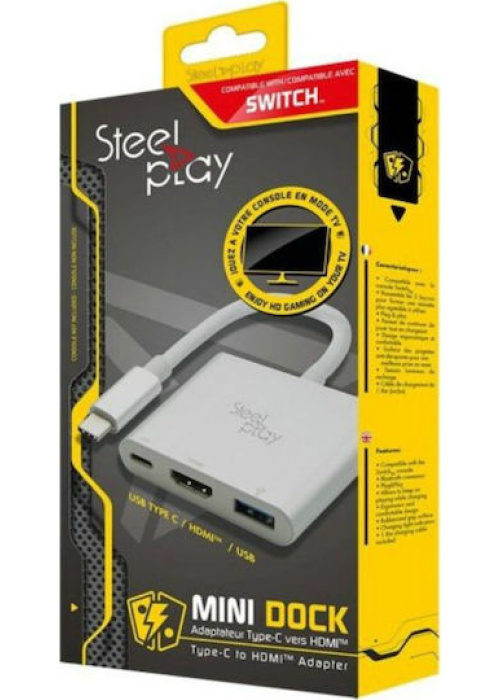 Steelplay - Mini Dock - USB-CHDMI Adapter (SwitchMac) Nintendo Switch NEW