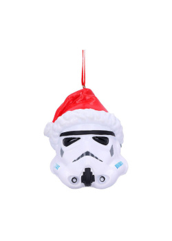 Stormtrooper Santa Hat Hanging Ornament 8.3cm Videogames NEW