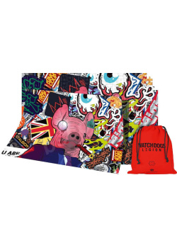 WATCH DOGS LEGION PIG MASK PUZZLES 1000 pcs Videogames Black NEW