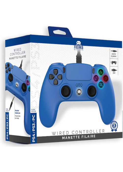 Wired Controller for PS4 with 3M Cable - Blue PS5 NEW