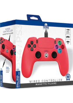 Wired Controller for PS4 with 3M Cable - Red PS5 NEW
