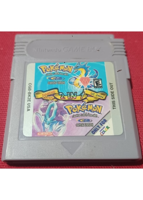 Pokemon - Diamond Crystal 2 in 1 (Fan made) Game Boy Color (NEW) GAME ONLY-REPRO