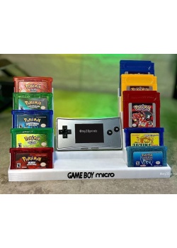 Nintendo Game Boy Micro console and 10 cartridges 3d Printed Base (OEM) (NEW)