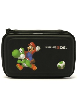 Nintendo 3DS Carrying Case Black Mario & Yoshi Design (Used)