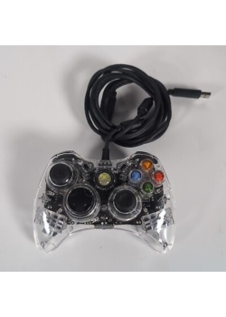Microsoft XBOX 360 Controller Wired Afterglow Clear (Used)