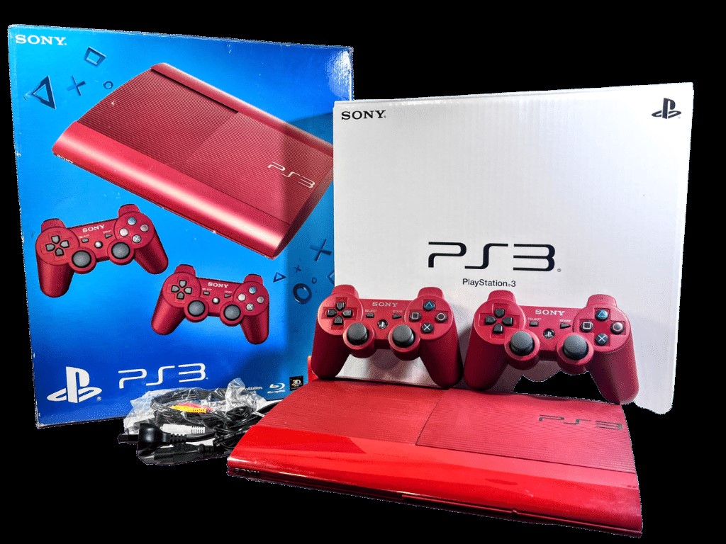 Sony Playstation 3 console Super Slim Red BOXED (Used)