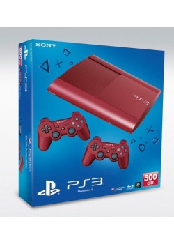 Sony Playstation 3 console Super Slim RED 500GB (BOX ONLY) (Used)