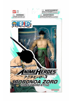 ANIME HEROES ONE PIECE - RORONOA ZORO THREE SWORD STYLE NEW