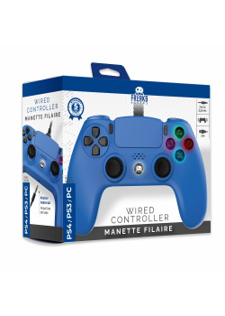 Freaks & Geeks Wired Controller (Blue) PS3/PS4/PC NEW