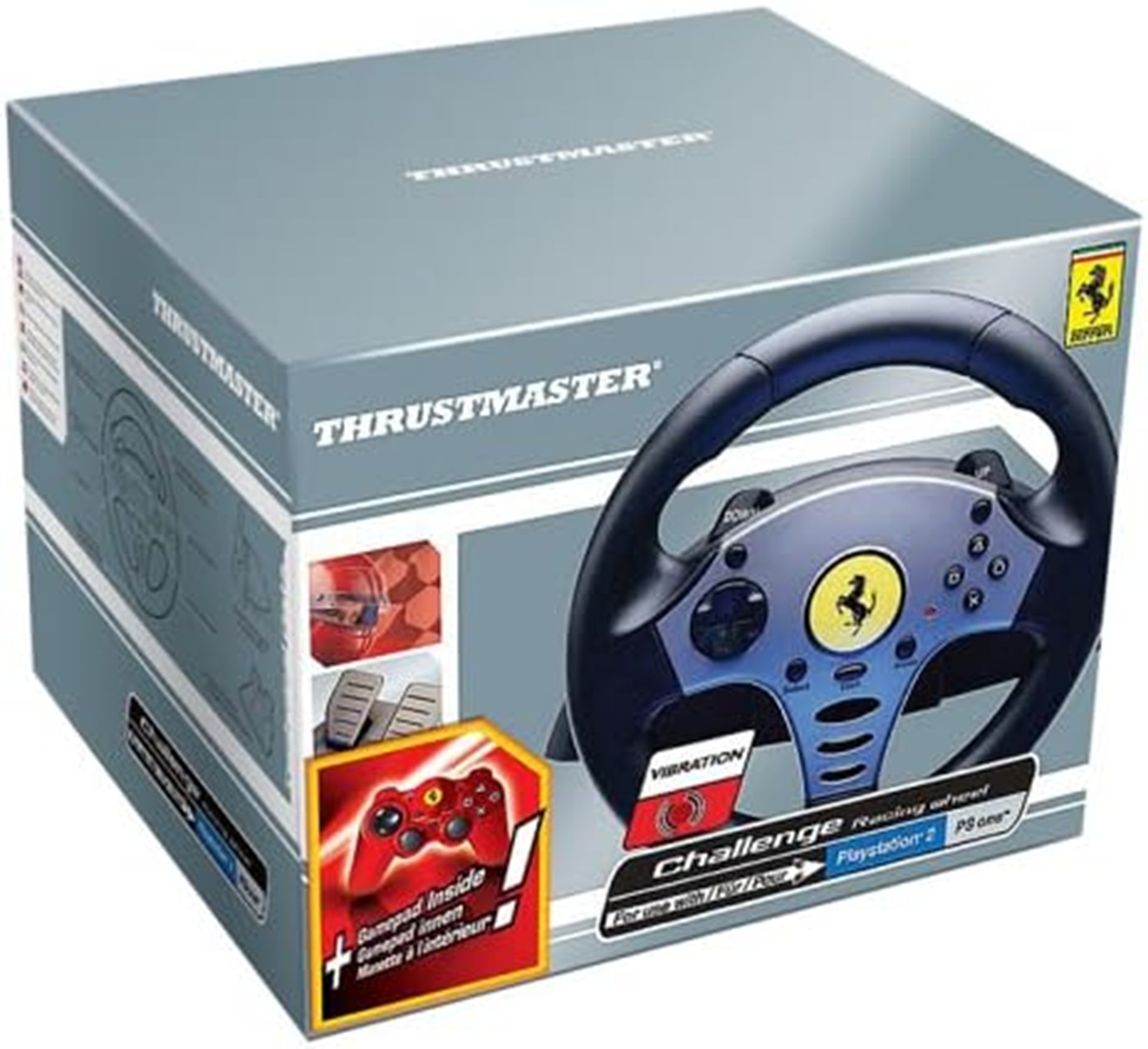 ThrustMaster PS1/PS2 Challenge Racing Wheel + Ferrari Gamepad (BOXED) (Used)