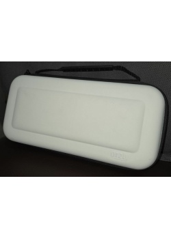 Nintendo Switch Portable Hand Strap Travel Carry Bag Hard Shell White (Used)