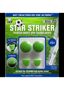 Trigger Treadz Star Striker Thumb & Trigger Grips Pack - Green For PS4 NEW